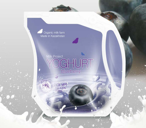 Дизайн упаковки йогурта для Ecolean