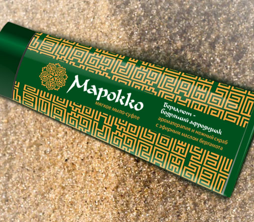 Дизайн упаковки мягкого мыла Kamalu Марокко