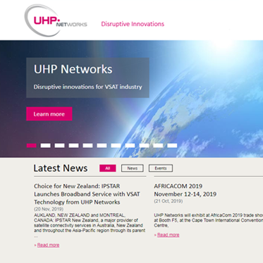 Сайт для компании UHP